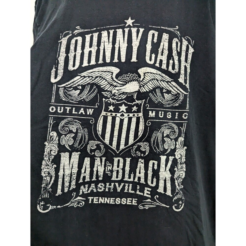 Johnny Cash Man In Black T-Shirt Adult Medium Nashville Tennessee Outlaw Music